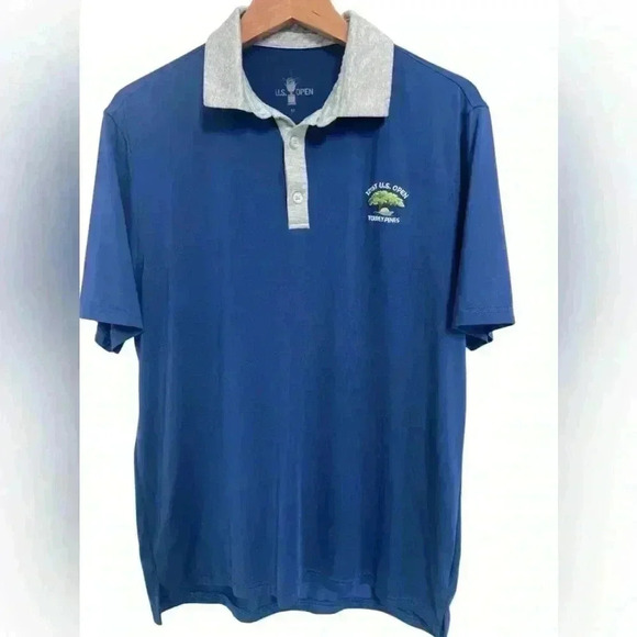 USGA US Open Polo Shirt Blue Torrey Pines Short Sleeve Golf Shirt - Picture 1 of 6